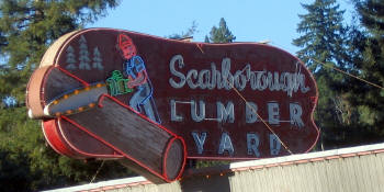 Cool Old Lumberyard Sign near Santa Cruz